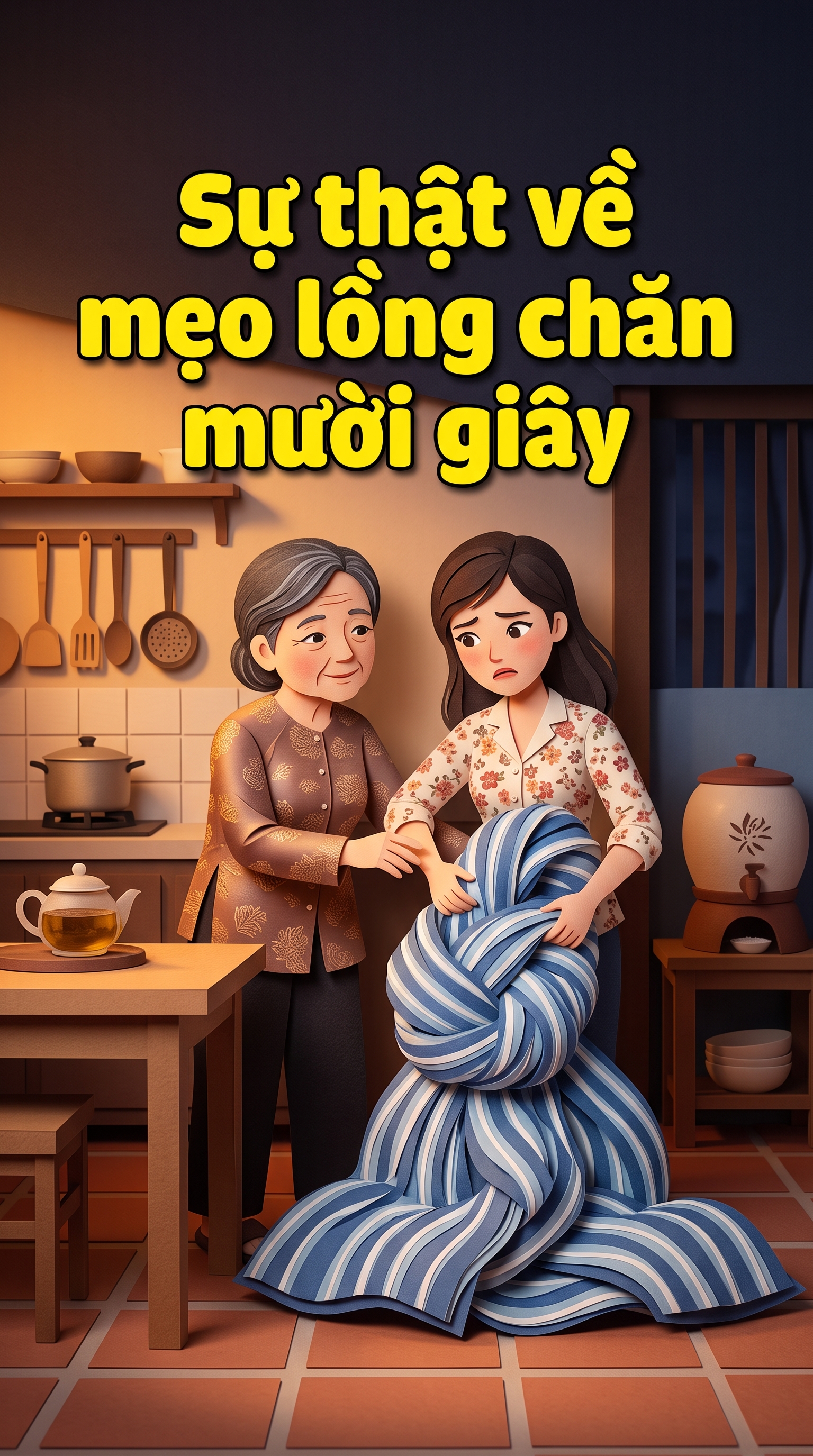 Sự thật về mẹo lồng chăn mười giây | Mẹ Chồng Nàng Dâu