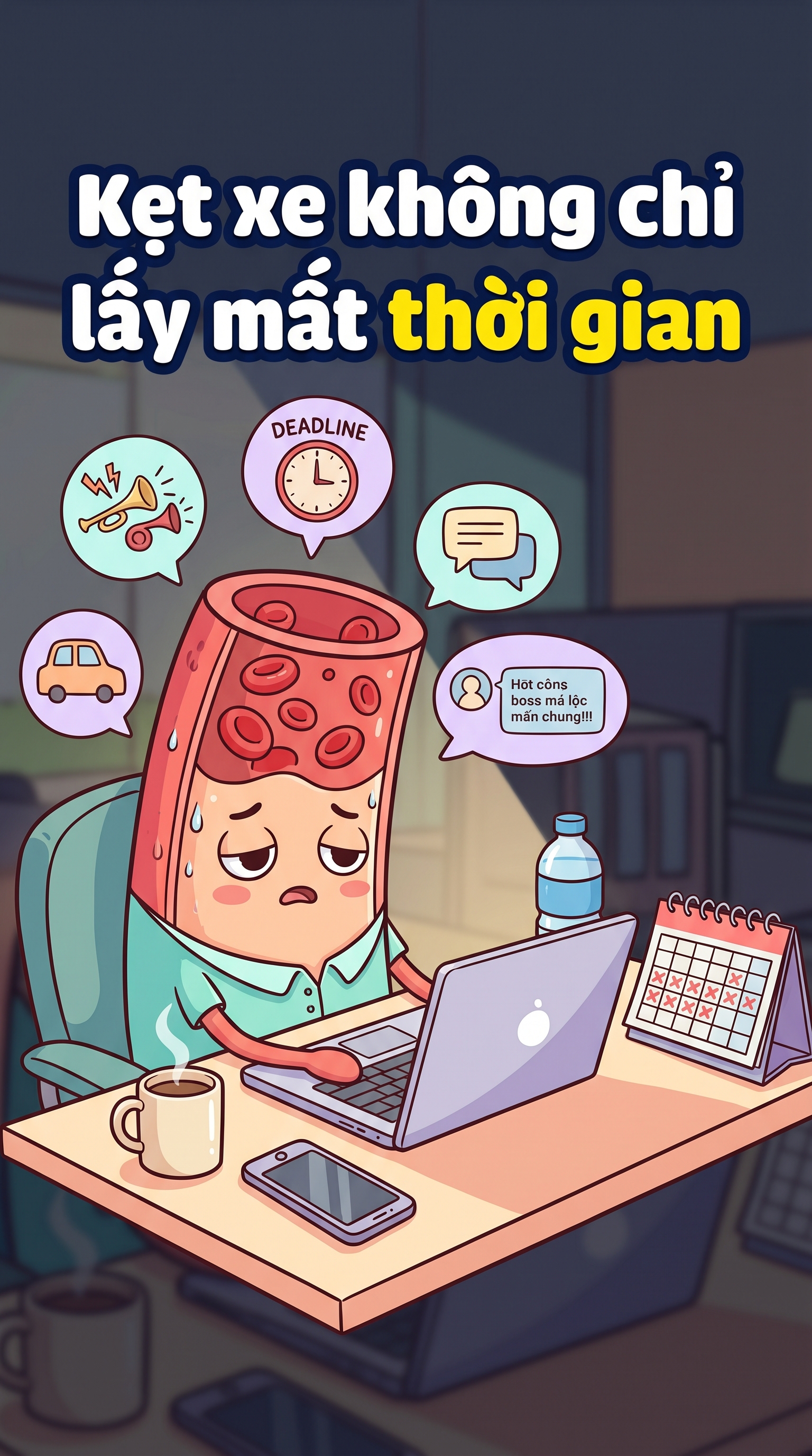 Kẹt xe không chỉ lấy mất thời gian | Sống Lâu Sống Khỏe