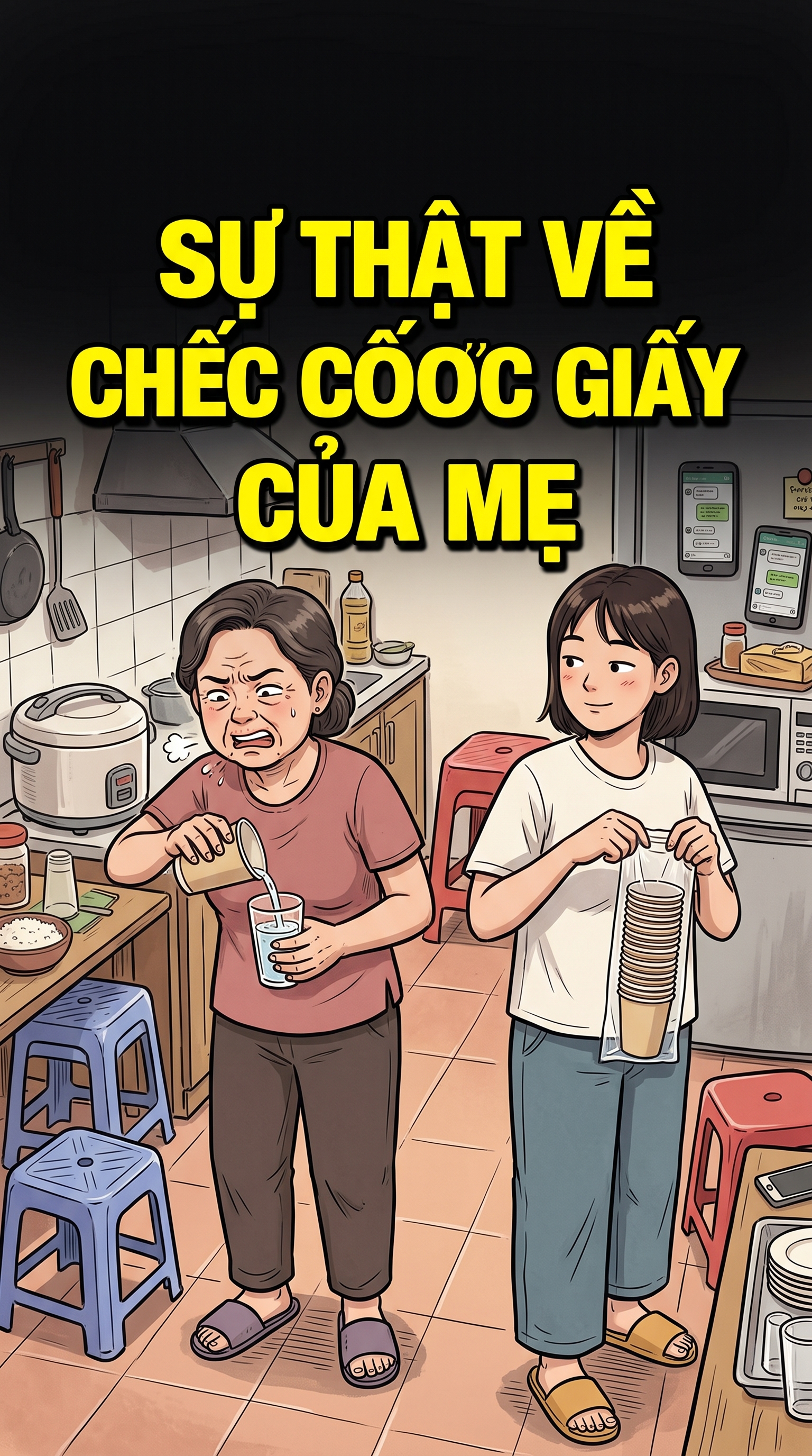 Sự thật về chiếc cốc giấy của mẹ | Mẹ Chồng Nàng Dâu