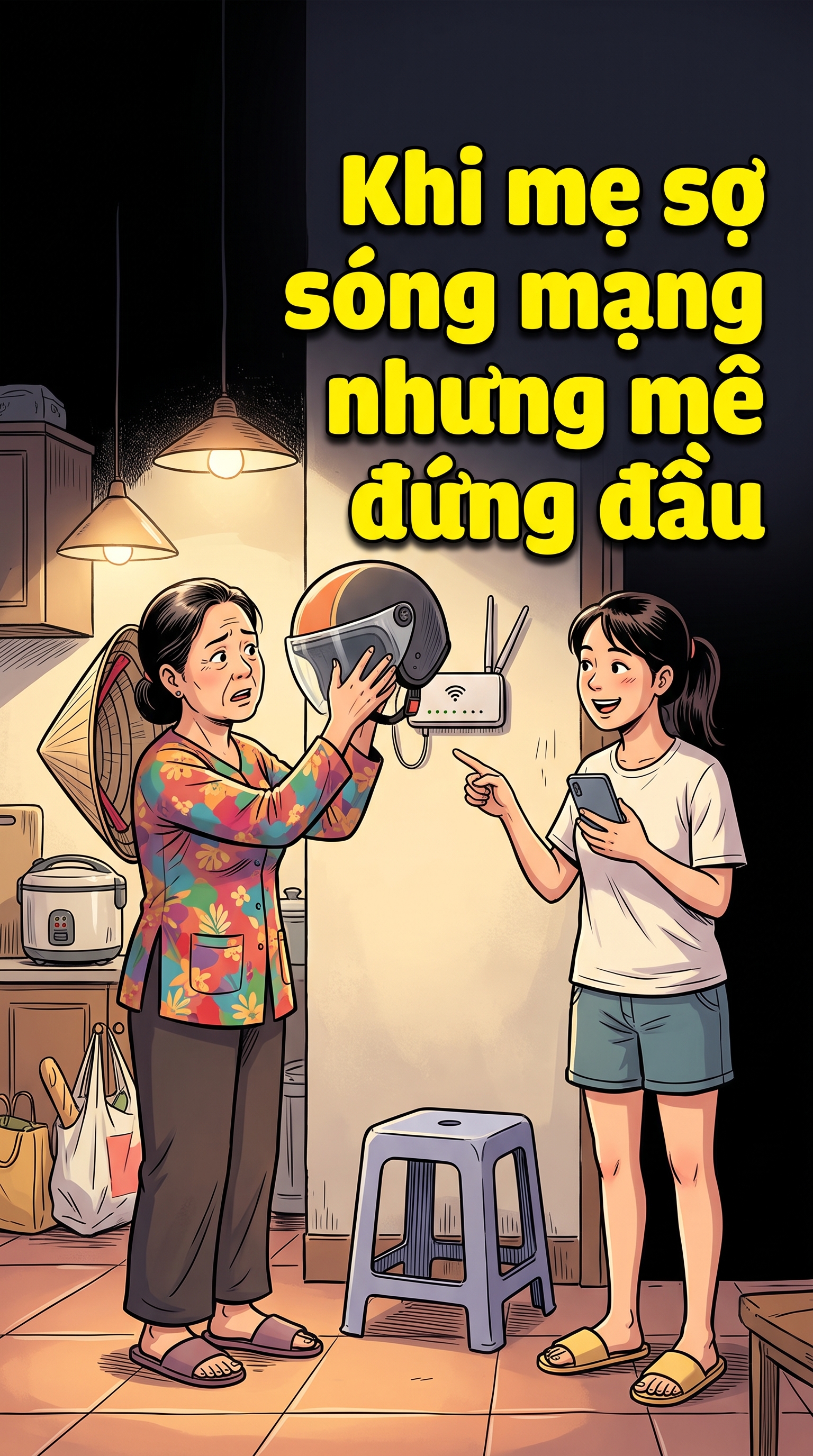 Khi mẹ sợ sóng mạng nhưng mê đứng đầu | Mẹ Chồng Nàng Dâu