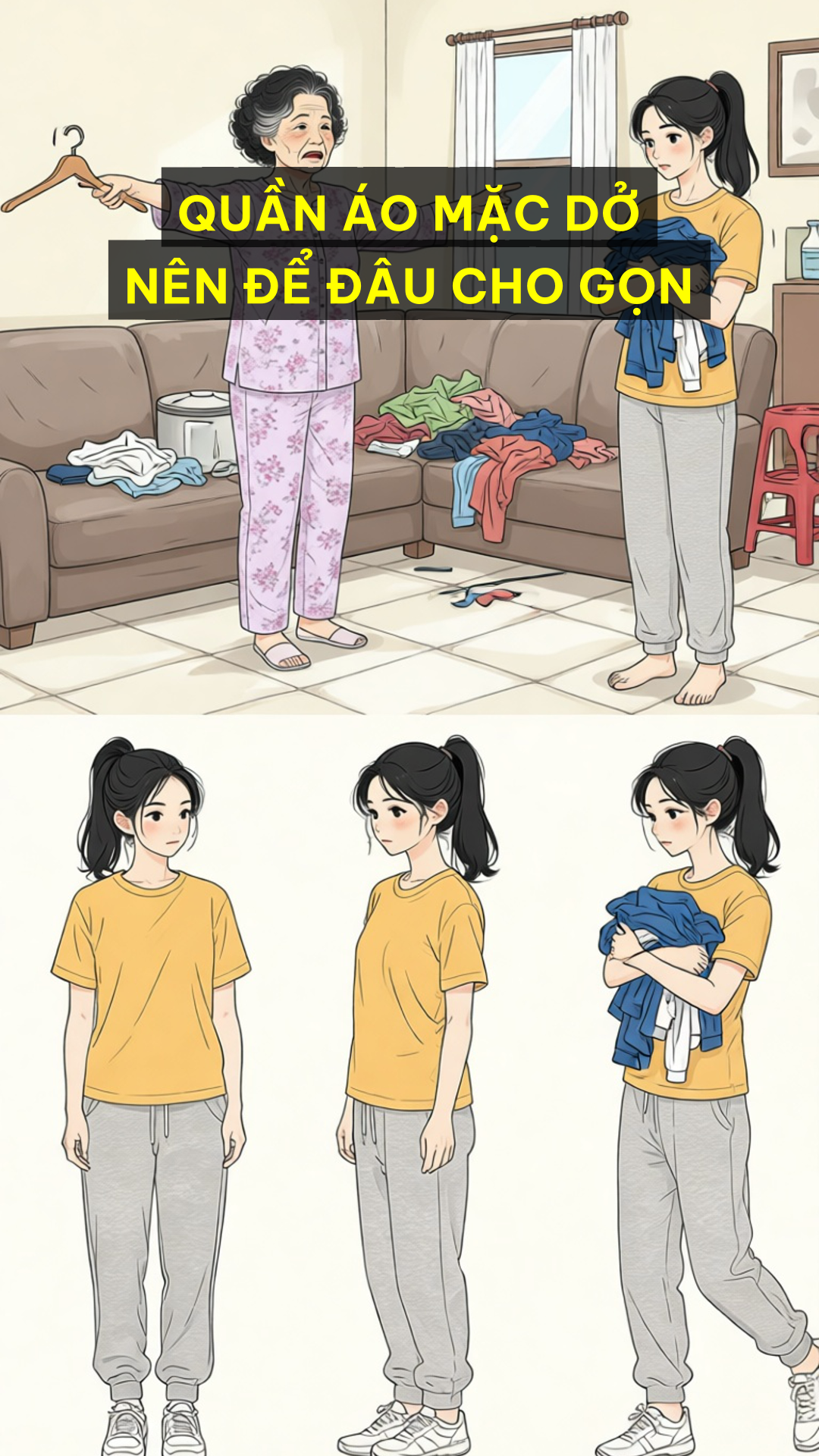 Quần áo mặc dở nên để đâu cho gọn | Mẹ Chồng Nàng Dâu
