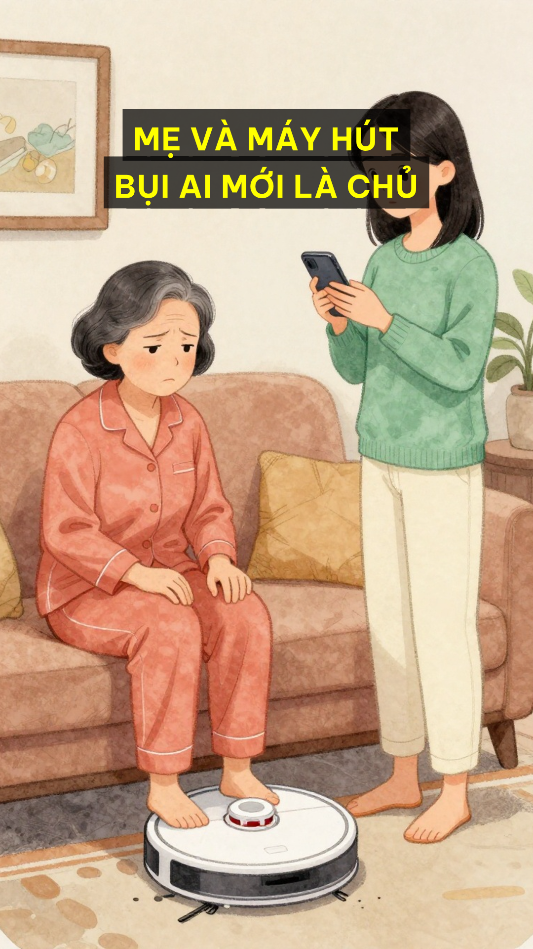 Mẹ và máy hút bụi ai mới là chủ | Mẹ Chồng Nàng Dâu