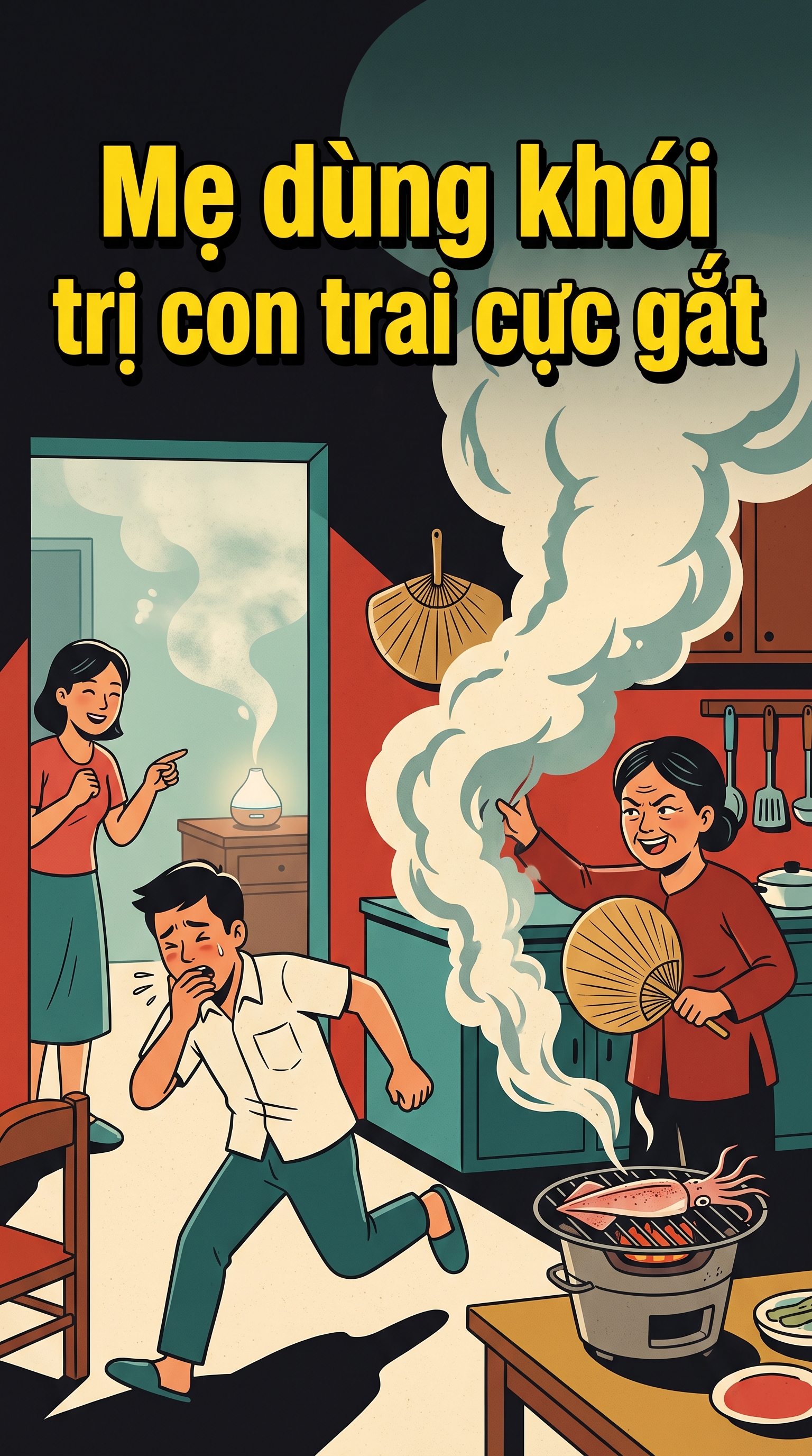 Mẹ dùng khói trị con trai cực gắt | Mẹ Chồng Nàng Dâu